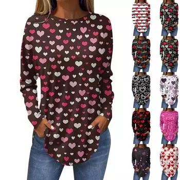 Женская модная и повседневная рубашка с рукавом семь четвертей. Топ-пуловер с принтом ко Дню Святого Патрика L чёрный