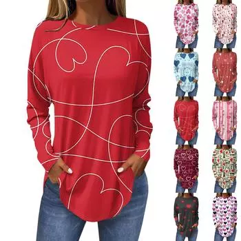 Женская модная и повседневная рубашка с рукавом семь четвертей. Топ-пуловер с принтом ко Дню Святого Патрика L чёрный