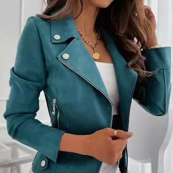 Женская модная кожаная куртка на шнуровке Slim Fit весна осень мотоциклетная куртка куртка на молнии