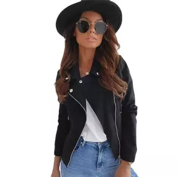 Женская модная кожаная куртка на шнуровке Slim Fit весна осень мотоциклетная куртка куртка на молнии M хаки