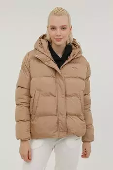 Женская модная куртка-пуховик, парки с воротником-стойкой и двойными карманами, водоотталкивающие стеганые пальто на молнии