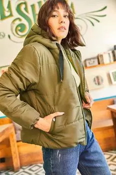 Женская модная куртка-пуховик, парки с воротником-стойкой и двойными карманами, водоотталкивающие стеганые пальто на молнии