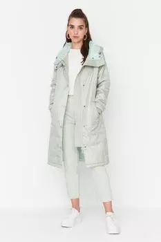 Женская модная куртка-пуховик, парки с воротником-стойкой и двойными карманами, водоотталкивающие стеганые пальто на молнии