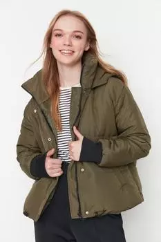 Женская модная куртка-пуховик, парки с воротником-стойкой и двойными карманами, водоотталкивающие стеганые пальто на молнии