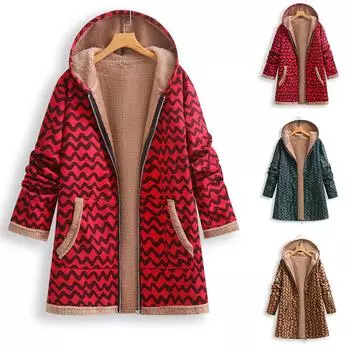 Женская модная куртка с длинным рукавом из искусственной оленьей кожи, бархатная, волнистая, хлопковая, с капюшоном, хлопковая одежда, утепленная, свободная куртка XXL темно-зеленого