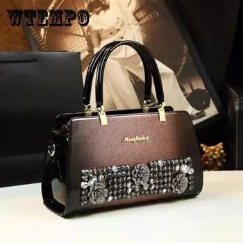 Женская модная лакированная кожаная сумка через плечо, сумка-мессенджер, праздничная сумка, высококачественная, универсальная