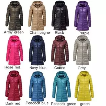 Женская модная легкая куртка-пуховик средней длины с капюшоном, зимние теплые парки, пальто больших размеров, хлопковое пальто S розы красного