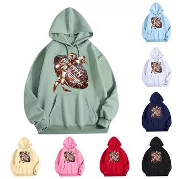 Женская модная легкая толстовка с длинными рукавами и карманами с принтом регби XXXL розовый