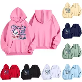 Женская модная легкая толстовка с длинными рукавами и карманами с принтом бейсбола L чёрный