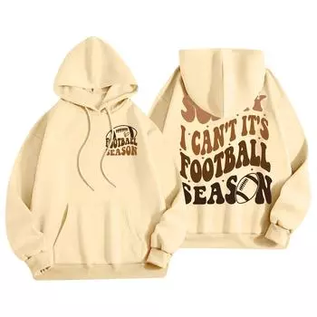 Женская модная легкая толстовка с длинными рукавами и карманами с принтом регби S жёлтый