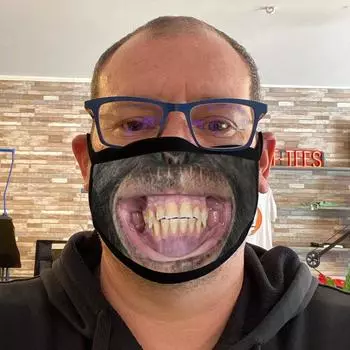 Женская модная маска для лица с рисунком моющаяся многоразовая ткань с хлопковой подкладкой внутри One Size