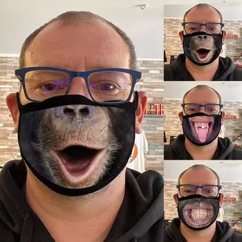 Женская модная маска для лица с рисунком моющаяся многоразовая ткань с хлопковой подкладкой внутри