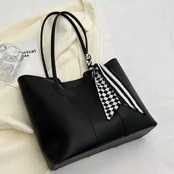 Женская модная мягкая вместительная искусственная сумка, большая кожаная сумка-органайзер для продуктов, портативная однотонная сумка белый