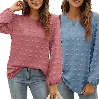 Женская модная негабаритная свободная однотонная футболка с длинным рукавом, женская повседневная футболка S белый