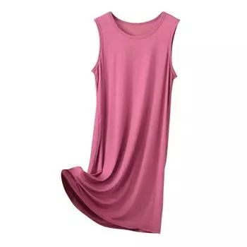 Женская модная ночная рубашка больших размеров, пижама-сарафан средней длины XXXL