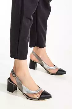 Женская модная обувь на каблуках, повседневная обувь прозрачного цвета на коротком каблуке