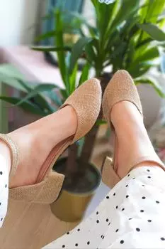 Женская модная обувь на каблуках, удобные повседневные соломенные туфли на низком каблуке