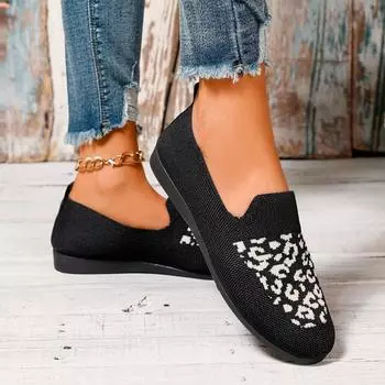 Женская модная обувь на плоской подошве с сеткой, летняя легкая дышащая уличная прогулочная обувь с квадратным носком, женские туфли на одинарной платформе 2024 г. 36 чёрный
