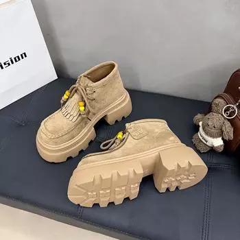 Женская модная обувь на толстой подошве, увеличивающая рост, не утомляющая ноги, теплая, с поддержкой свода стопы, удобная, мягкая, эластичная, с амортизацией, нескользящая, повседневная, спортивная, ботинки Мартина 35 хаки