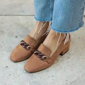 Женская модная обувь таба на каблуке