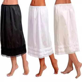 Женская модная однотонная нижняя юбка с лоскутной кружевной нижней юбкой XXXL чёрный