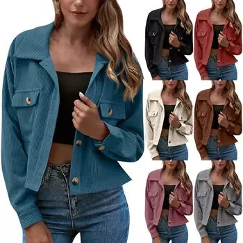 Женская модная однотонная рубашка свободного кроя с винтажными лацканами M хаки