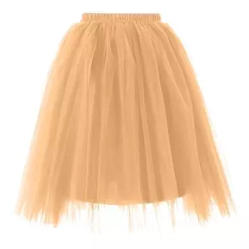 Женская модная однотонная юбка-полусолнце, юбка-фонарик для вечеринки, юбка-фонарик из пятислойной сетки M