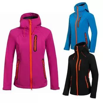 Женская модная парусная куртка из софтшелла, ветрозащитная водонепроницаемая походная куртка, уличная зимняя треккинговая куртка для гор и пешего туризма XS чёрный