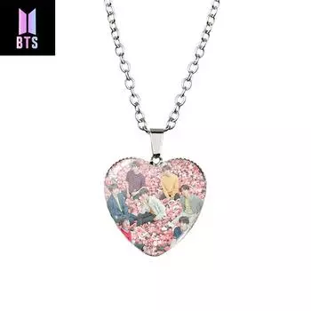 Женская модная подвеска из сплава в форме сердца с BTS, подарок моей лучшей сестре, хорошей подруге, дочке, рождественский подарок, мужское семейное ожерелье