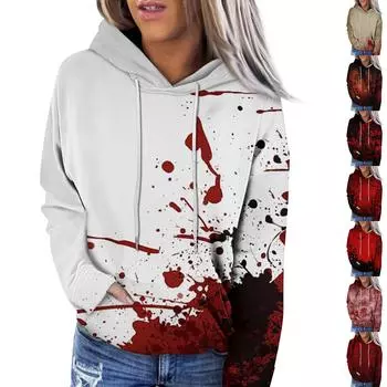 Женская модная повседневная блузка с круглым вырезом и коротким рукавом с принтом XXL винный