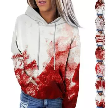 Женская модная повседневная блузка с круглым вырезом и коротким рукавом с принтом XL