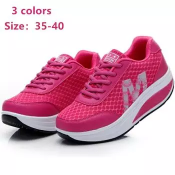 Женская модная повседневная дышащая спортивная обувь для фитнеса с сеткой 35 красный