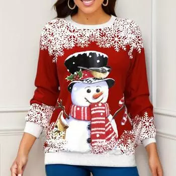 Женская модная повседневная футболка с длинным рукавом и круглым вырезом и топ S белый