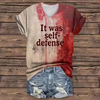 Женская модная повседневная футболка с коротким рукавом и принтом на Хэллоуин, элегантные топы на Хэллоуин S белый