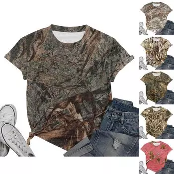 Женская модная повседневная футболка с круглым вырезом и коротким рукавом с забавным принтом L бежевый