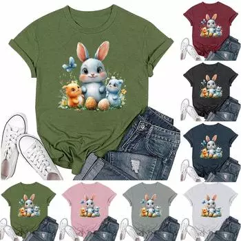 Женская модная повседневная футболка с круглым вырезом и короткими рукавами S