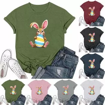 Женская модная повседневная футболка с круглым вырезом и короткими рукавами L