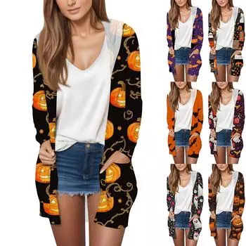 Женская модная повседневная кардиган-куртка с длинным рукавом и капюшоном средней длины M чёрный