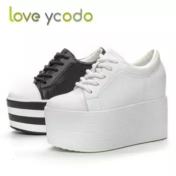 Женская модная повседневная кожаная обувь на очень толстой подошве, непромокаемая настольная обувь, простая удобная весенне-летняя осенняя студенческая модная повседневная обувь для девочек 39 белый