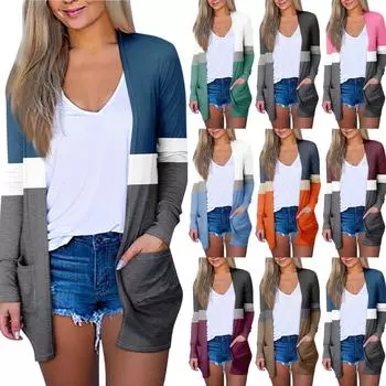 Женская модная повседневная куртка-кардиган с принтом средней длины, пальто XL