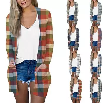 Женская модная повседневная куртка-кардиган средней длины с длинным рукавом и цветочным принтом в стиле ретро XXL фиолетовый