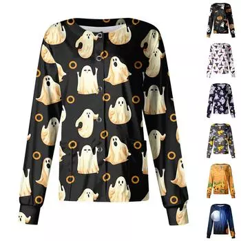 Женская модная повседневная куртка-кардиган средней длины с цветочным принтом, пальто XXXXXL чёрный