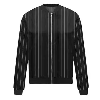 Женская модная повседневная куртка на молнии с длинным рукавом с принтом и круглым вырезом L белый