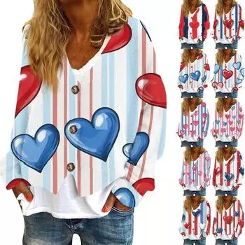 Женская модная повседневная куртка-толстовка с длинным рукавом с принтом ко Дню святого Валентина L бежевый