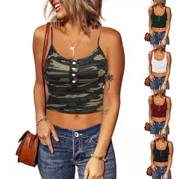 Женская модная повседневная майка без рукавов с принтом и градиентом и круглым вырезом XL чёрный