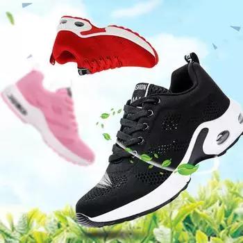 Женская модная повседневная обувь, легкие и удобные уличные спортивные кроссовки, дышащая обувь без шнуровки с сеткой 40 чёрный