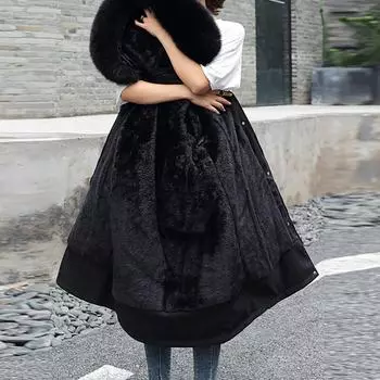 Женская модная повседневная однотонная хлопковая куртка с капюшоном и плюшевой застежкой-молнией и пуговицами средней длины с длинными рукавами M красный