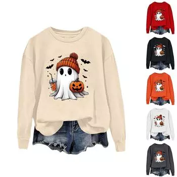 Женская модная повседневная однотонная толстовка с длинным рукавом XXXL оранжевый