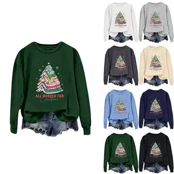 Женская модная повседневная однотонная толстовка с длинным рукавом XXL белый