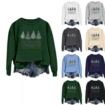 Женская модная повседневная однотонная толстовка с длинным рукавом XL